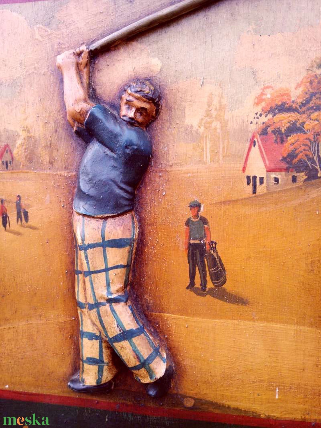 Antik festett reklámtábla domborműves faragvánnyal, J. Peacock Golf Equipment 1881, keretezve - művészet - festmény - olajfestmény - Meska.hu Antik festett reklámtábla domborműves faragvánnyal, J. Peacock Golf Equipment 1881, keretezve - művészet - festmény - olajfestmény - Meska.hu