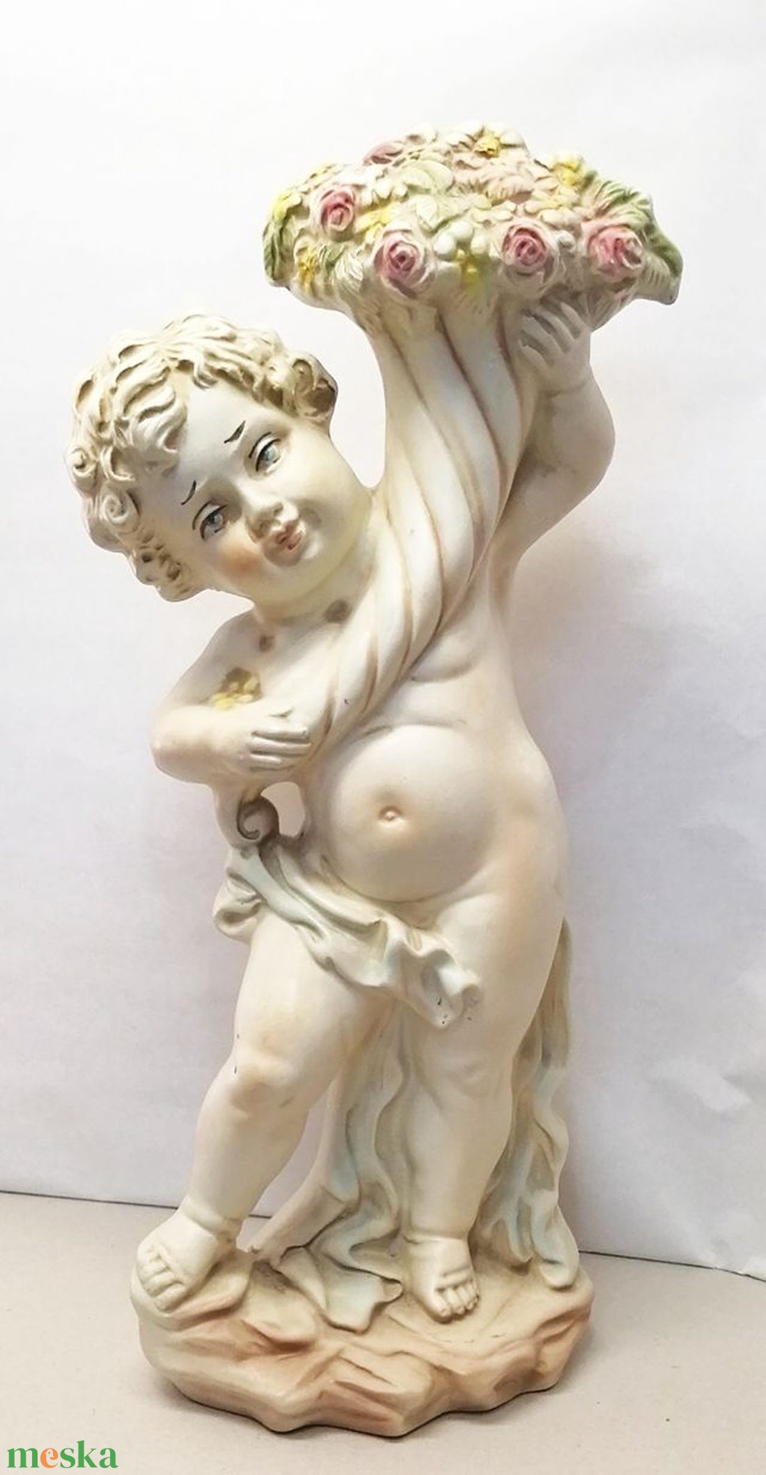 Antik biszkvit barokk stílusú porcelán puttó szobor, egyedi ritkaság - művészet - szobor - kerámia - Meska.hu Antik biszkvit barokk stílusú porcelán puttó szobor, egyedi ritkaság - művészet - szobor - kerámia - Meska.hu