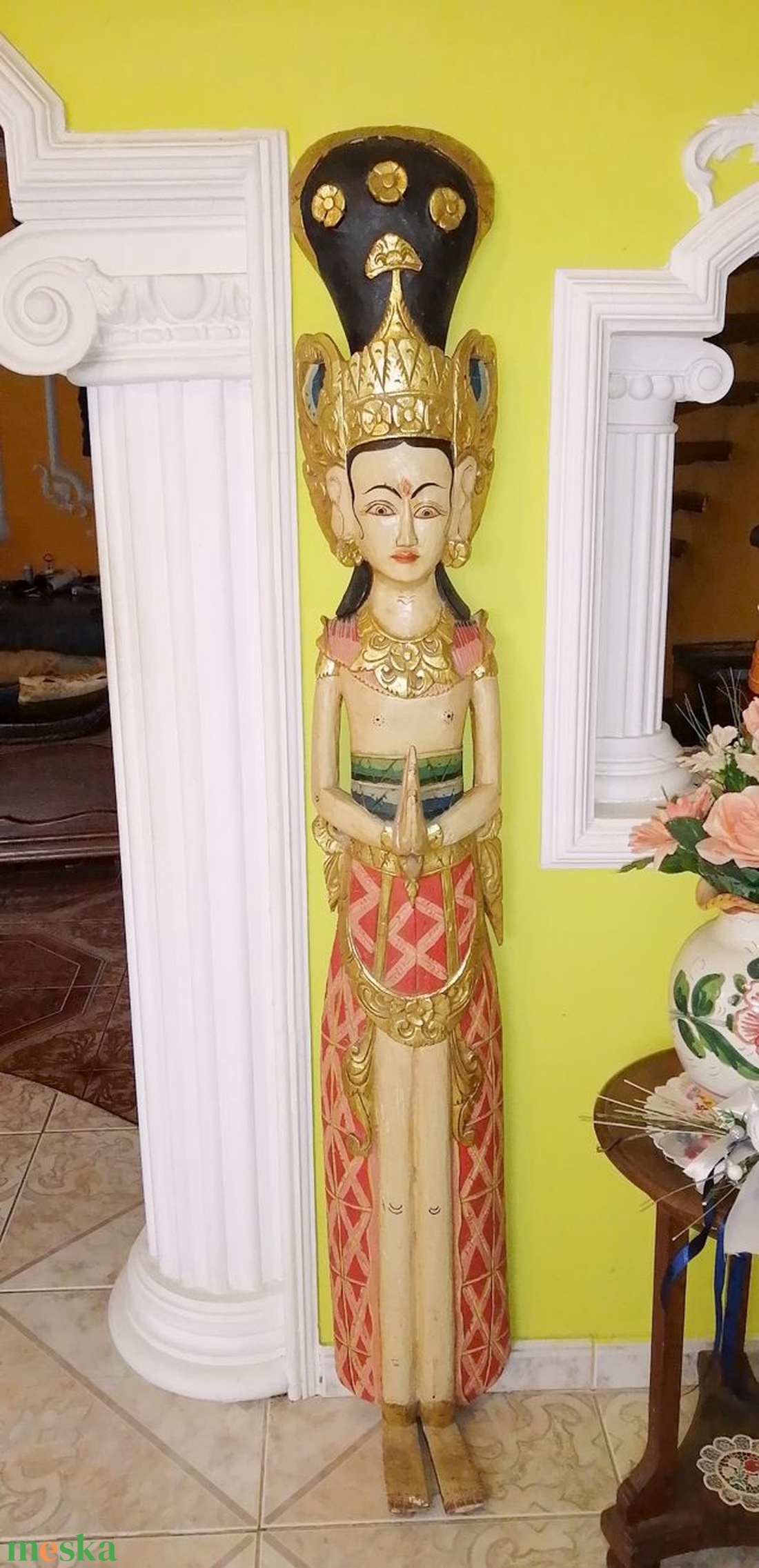 Sawasdee Lady Thaiföldi üdvözlő kisasszony festett faszobor páros - művészet - szobor - fa - Meska.hu Sawasdee Lady Thaiföldi üdvözlő kisasszony festett faszobor páros - művészet - szobor - fa - Meska.hu