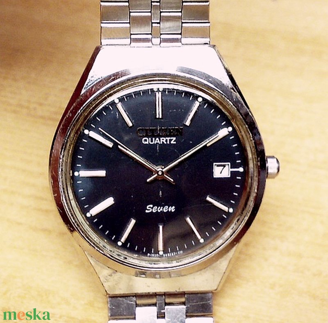 Vitange Citzen Seven Quartz, gyönyörű sötétkék számlappal, vízálló. Újszerű állapot - ékszer - karóra és ékszeróra - karóra - Meska.hu