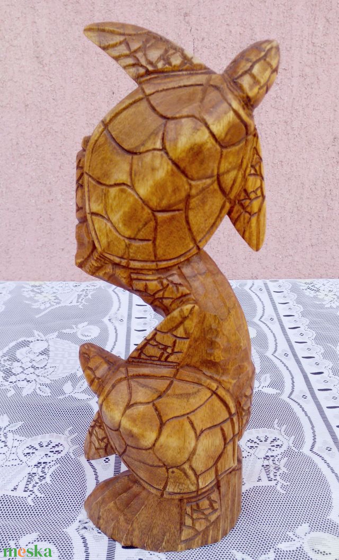 Faragott teknős pár Indonéziából, egyedi kézműves munka. 30cm. - művészet - szobor - fa - Meska.hu Faragott teknős pár Indonéziából, egyedi kézműves munka. 30cm. - művészet - szobor - fa - Meska.hu