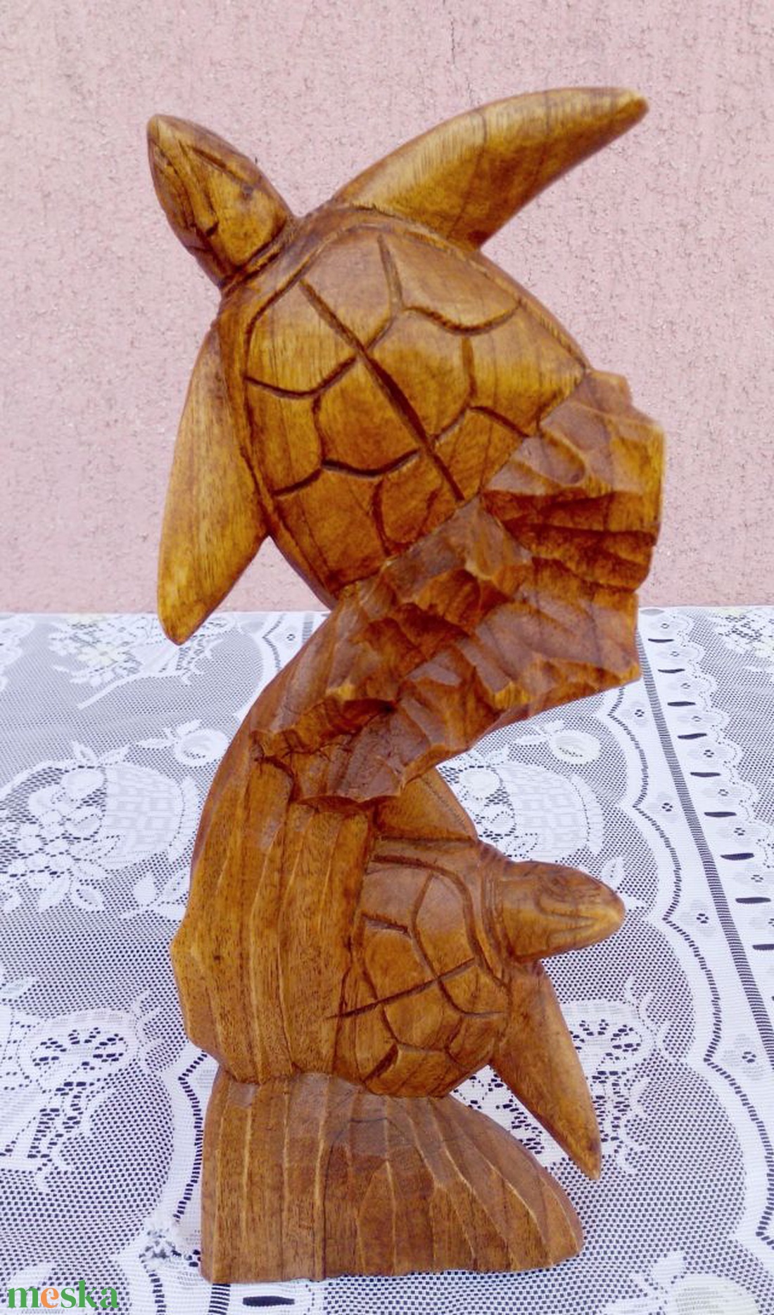Faragott teknős pár Indonéziából, egyedi kézműves munka. 30cm. - művészet - szobor - fa - Meska.hu Faragott teknős pár Indonéziából, egyedi kézműves munka. 30cm. - művészet - szobor - fa - Meska.hu