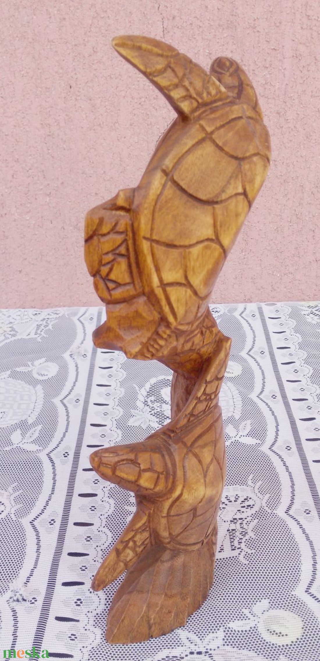 Faragott teknős pár Indonéziából, egyedi kézműves munka. 30cm. - művészet - szobor - fa - Meska.hu Faragott teknős pár Indonéziából, egyedi kézműves munka. 30cm. - művészet - szobor - fa - Meska.hu