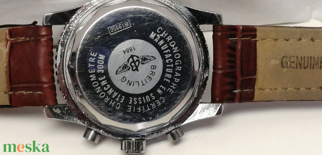 Breitling Certifie Choronometre, méretes férfi karóra bőr szíjjal - ékszer - karóra és ékszeróra - karóra - Meska.hu Breitling Certifie Choronometre, méretes férfi karóra bőr szíjjal - ékszer - karóra és ékszeróra - karóra - Meska.hu