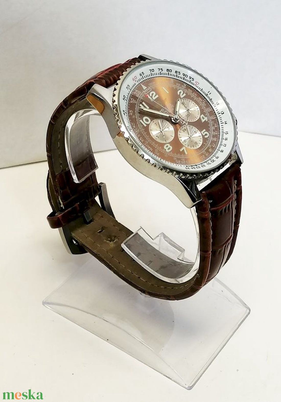 Breitling Certifie Choronometre, méretes férfi karóra bőr szíjjal - ékszer - karóra és ékszeróra - karóra - Meska.hu Breitling Certifie Choronometre, méretes férfi karóra bőr szíjjal - ékszer - karóra és ékszeróra - karóra - Meska.hu