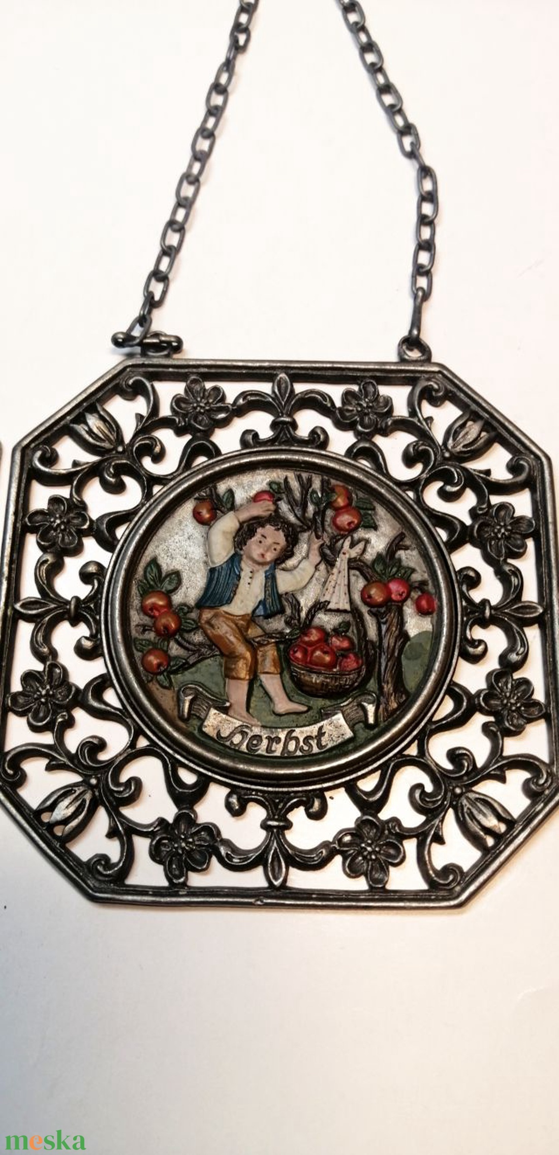 Évszakok. Függesztett barokk stílusú festett ón fali dísztárgy készlet - otthon & életmód - dekoráció - fali és függő dekoráció - falra akasztható dekor - Meska.hu Évszakok. Függesztett barokk stílusú festett ón fali dísztárgy készlet - otthon & életmód - dekoráció - fali és függő dekoráció - falra akasztható dekor - Meska.hu