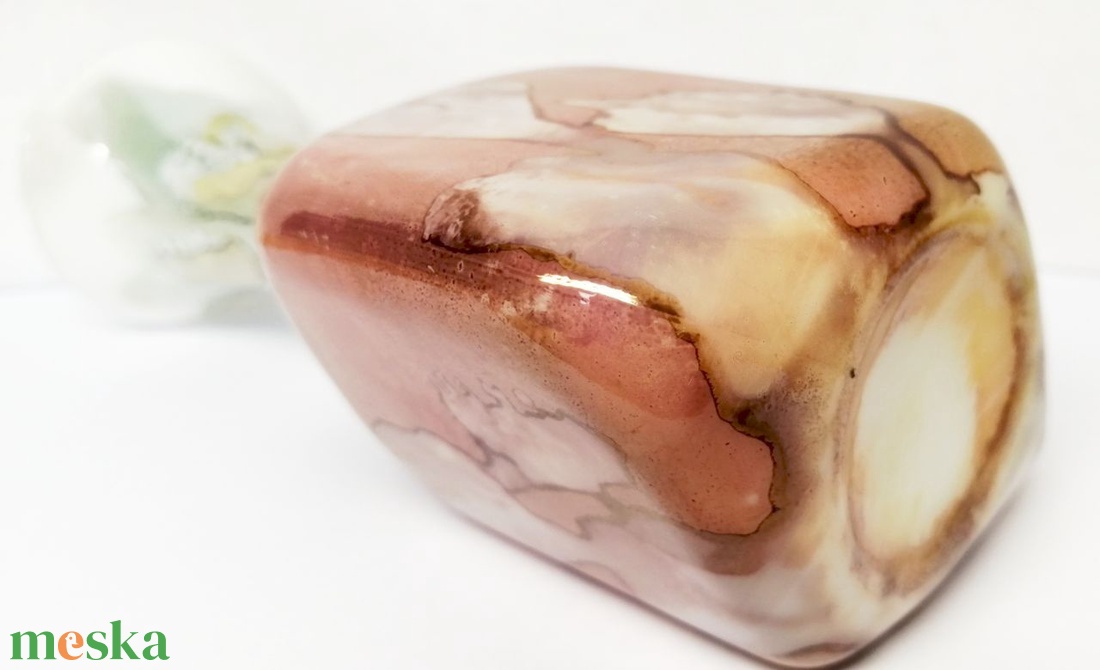 Opalina Stelvia Murano. trapézra formázott aljú márvány mintás kiöntő - otthon & életmód - konyhafelszerelés, tálalás - tálalás - üveg & kancsó - Meska.hu