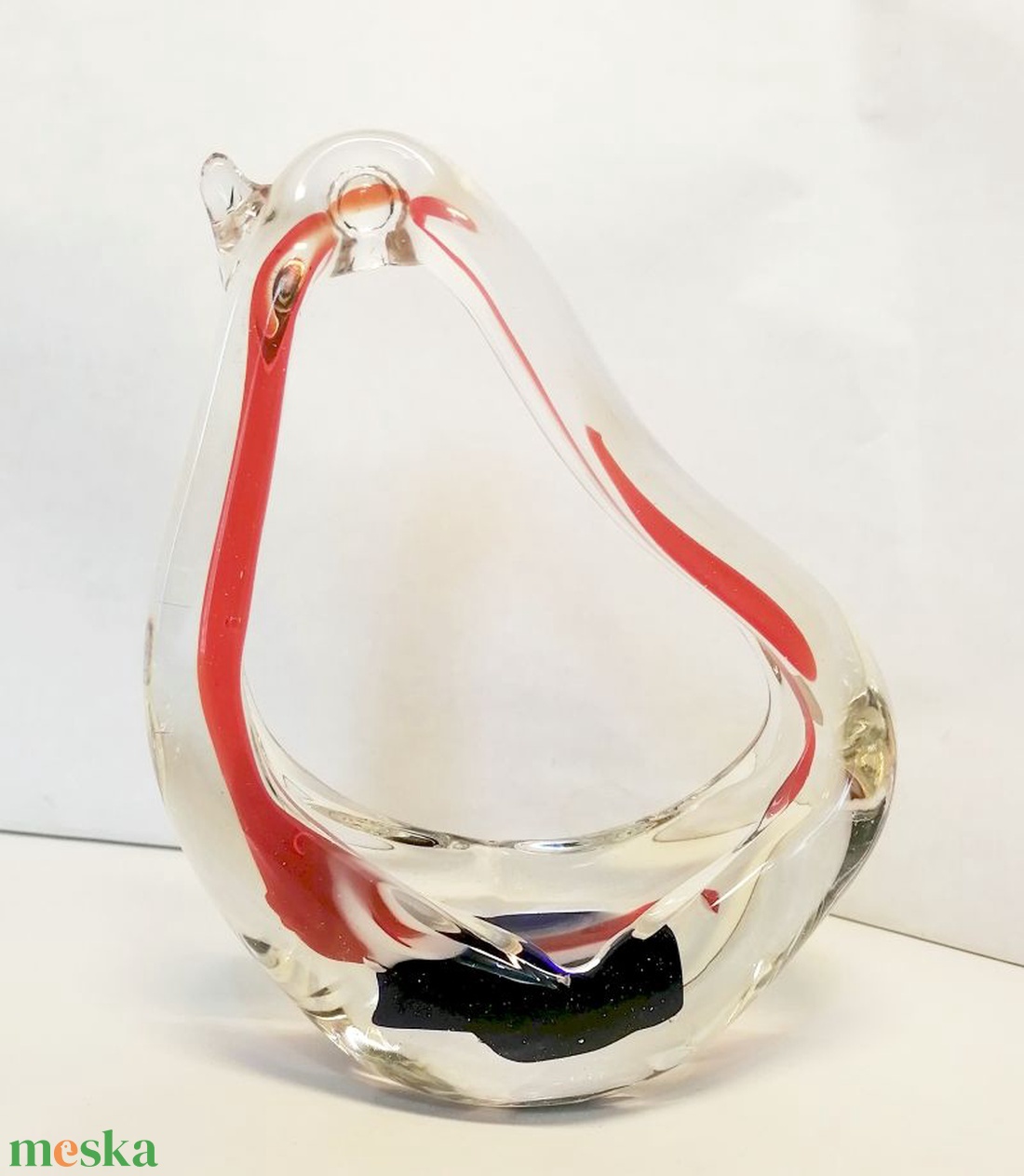 Öntött üveg madárforma modern szobor. Prodcomplex Tirgu Mures Marosvásárhely - otthon & életmód - dekoráció - asztal és polc dekoráció - könyvszobor - Meska.hu