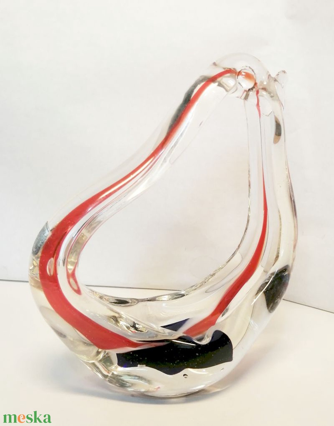 Öntött üveg madárforma modern szobor. Prodcomplex Tirgu Mures Marosvásárhely - otthon & életmód - dekoráció - asztal és polc dekoráció - könyvszobor - Meska.hu