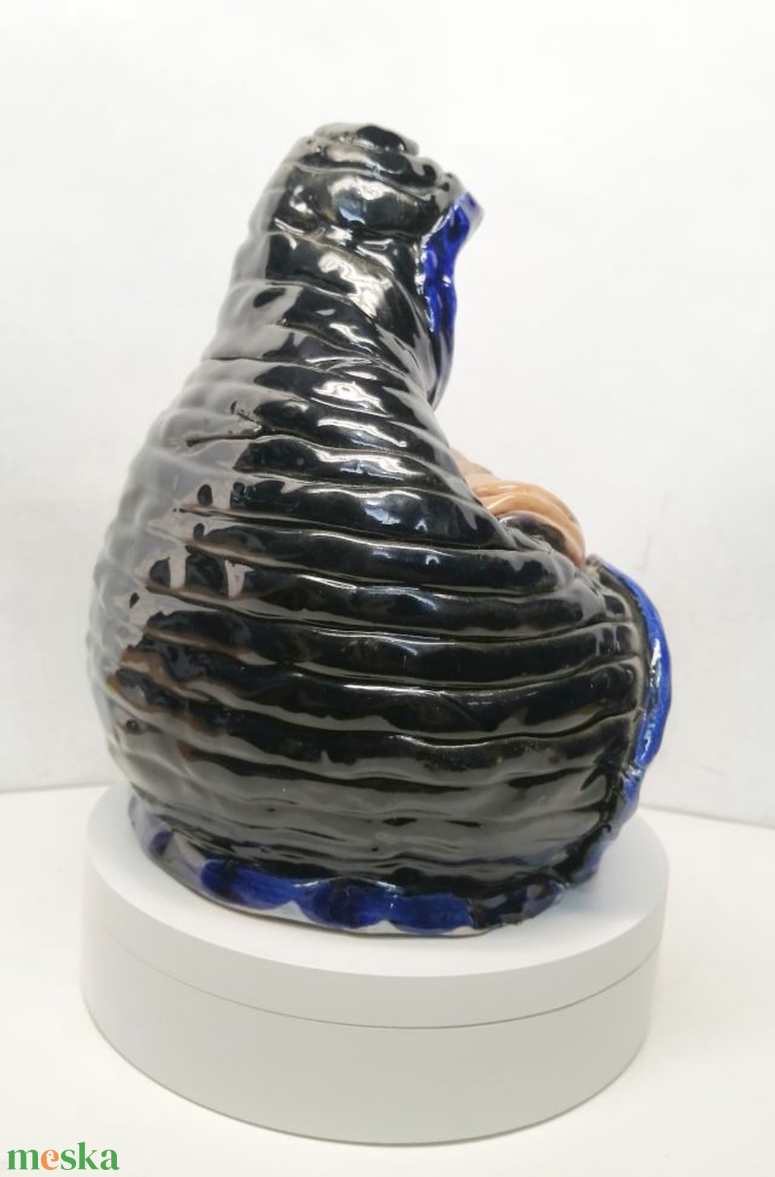 Madonna, ölében Jézuskával mázas kerámia szobor, egyedi műtárgy - művészet - szobor - kerámia - Meska.hu