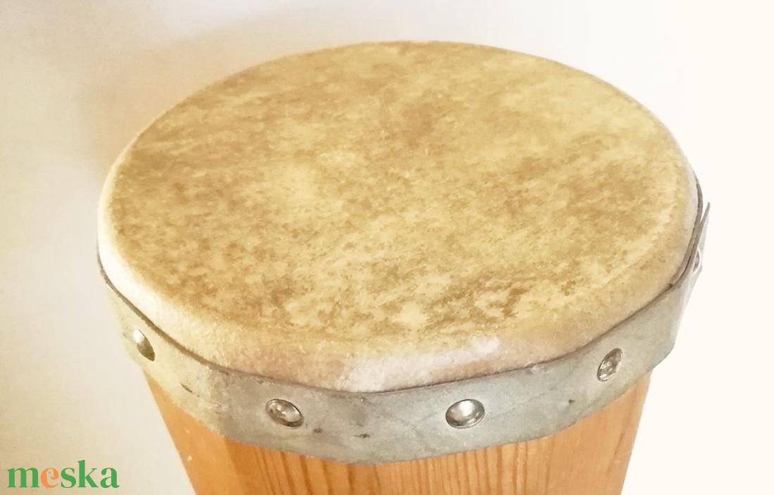 Ashiko dob Nyugat-Afrikából keményfa hasábokból, egzotikus kuriózum - könyv & zene - hangszer & hangszertok - Meska.hu