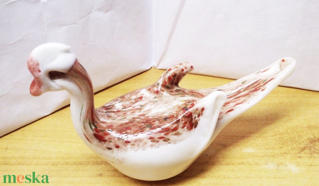 Vöcsök, kézműves művészi üvegszobor. Muránó Olaszország - otthon & életmód - dekoráció - asztal és polc dekoráció - könyvszobor - Meska.hu