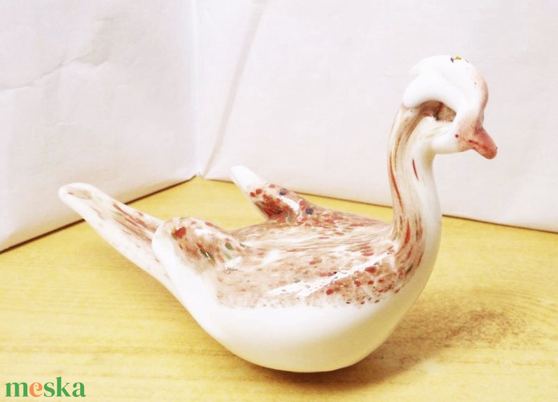 Vöcsök, kézműves művészi üvegszobor. Muránó Olaszország - otthon & életmód - dekoráció - asztal és polc dekoráció - könyvszobor - Meska.hu