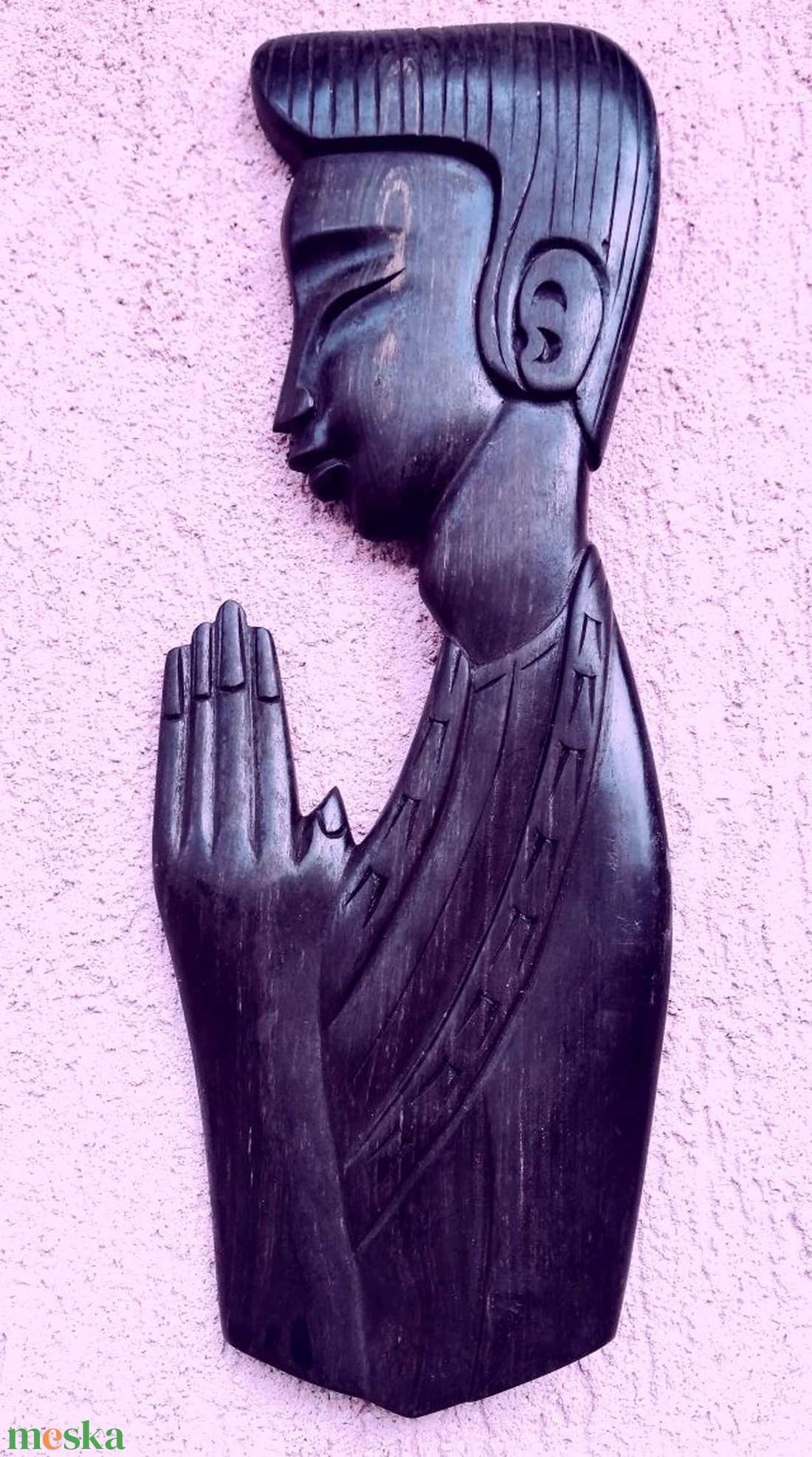 Ima, faragott Indonéz keményfa szobor párban. Egyedi egzotikus kézműves ritkaság - otthon & életmód - dekoráció - fali és függő dekoráció - falra akasztható dekor - Meska.hu