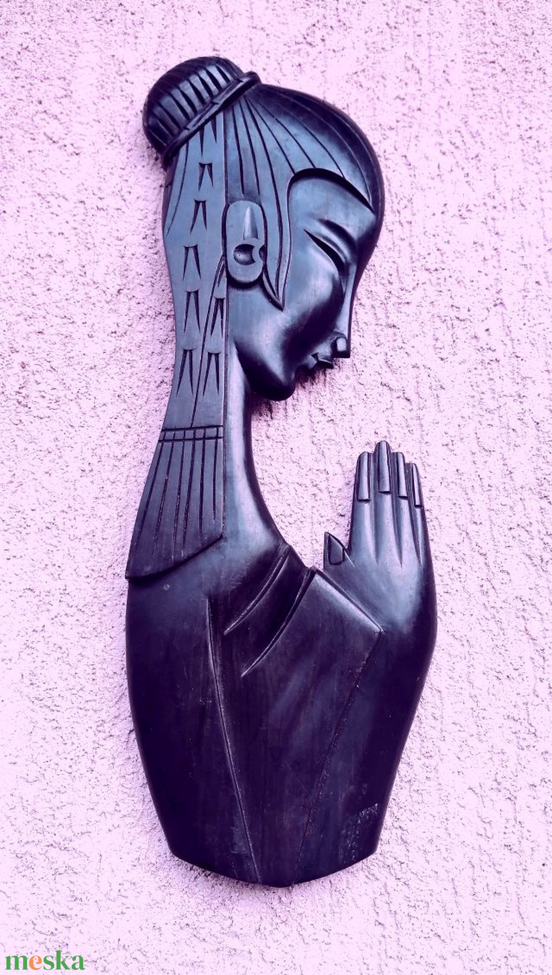 Ima, faragott Indonéz keményfa szobor párban. Egyedi egzotikus kézműves ritkaság - otthon & életmód - dekoráció - fali és függő dekoráció - falra akasztható dekor - Meska.hu