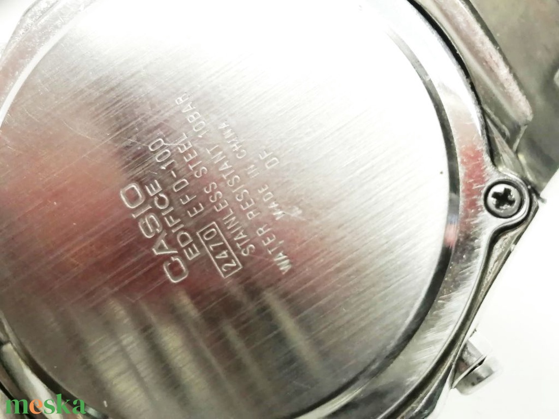 Casio Edifice edf-100, Digitális nagy kijelzős Retro Quartz karóra kiváló állapotban - ékszer - karóra és ékszeróra - karóra - Meska.hu