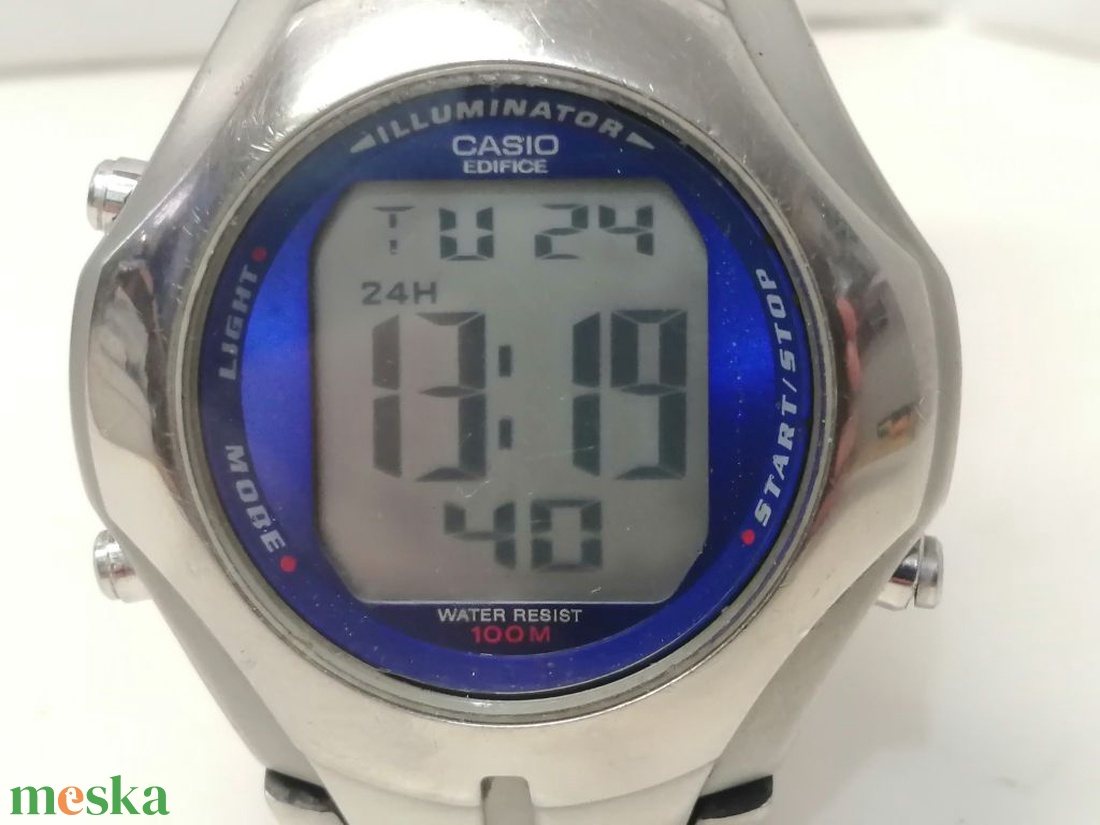 Casio Edifice edf-100, Digitális nagy kijelzős Retro Quartz karóra kiváló állapotban - ékszer - karóra és ékszeróra - karóra - Meska.hu
