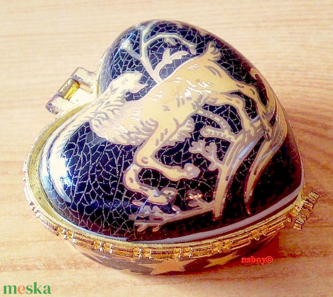 Csillagképes porcelán szelence. (Oroszlán, Bak, Mérleg, Halak) - ékszer - ékszertartó - ékszerdoboz - Meska.hu