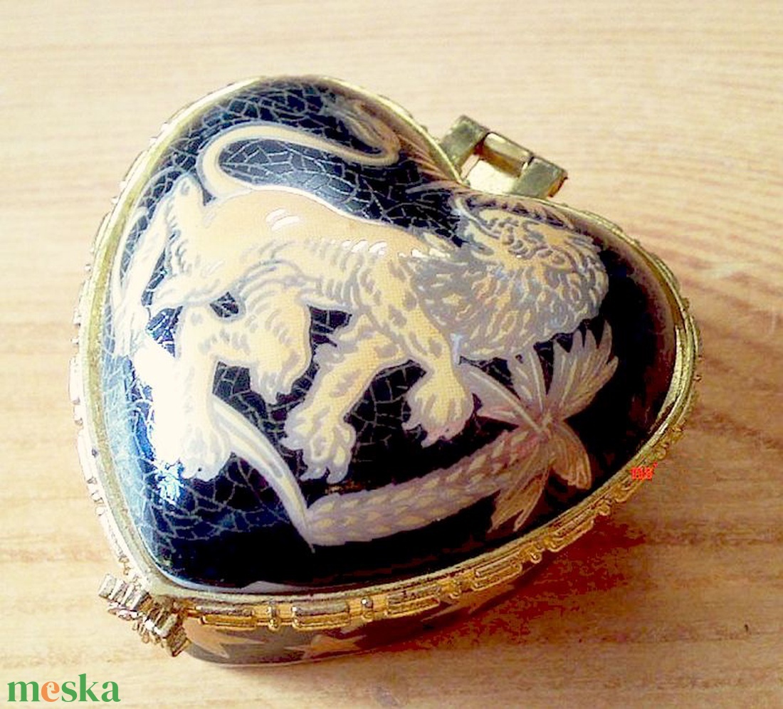 Csillagképes porcelán szelence. (Oroszlán, Bak, Mérleg, Halak) - ékszer - ékszertartó - ékszerdoboz - Meska.hu