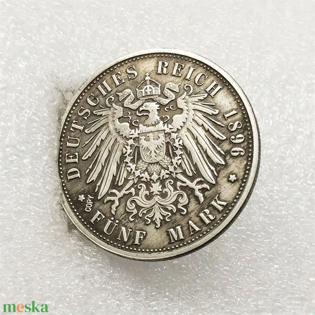 Retro pénzérme kópiák gyűjteménye Fünf Mark 1896 - művészet - más gyűjtemények - Meska.hu