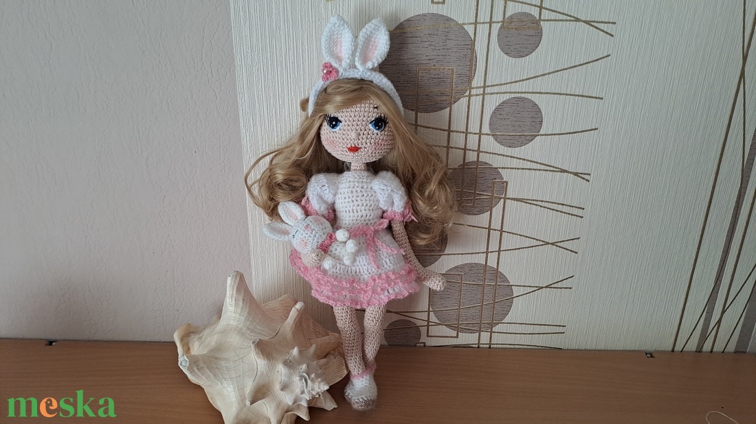 Nyuszi baba - játék & sport - baba & babaház - öltöztethető baba - Meska.hu