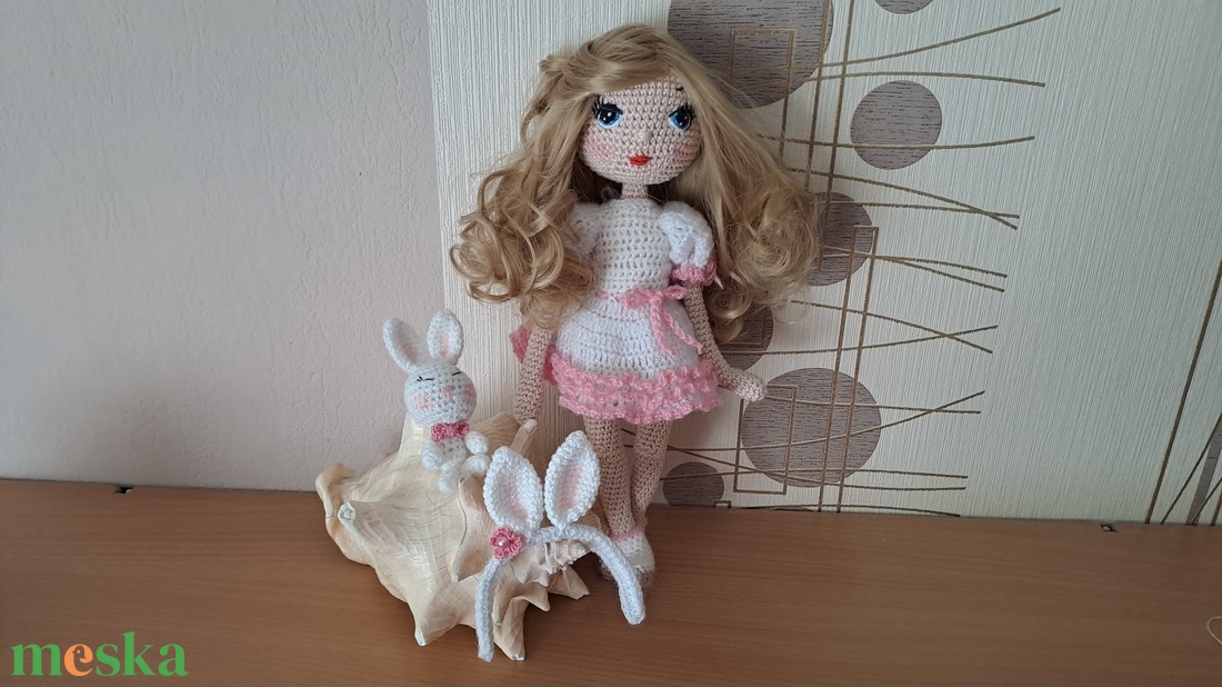 Nyuszi baba - játék & sport - baba & babaház - öltöztethető baba - Meska.hu