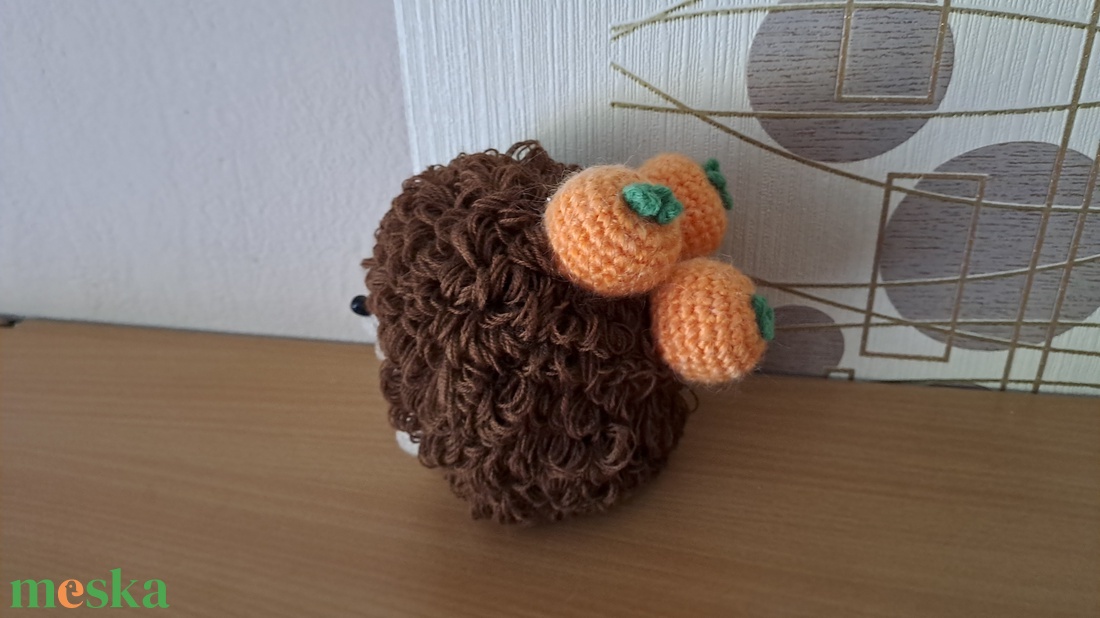 Narancs szedő sünike - baba - mama - babalátogató ajándékcsomag - Meska.hu