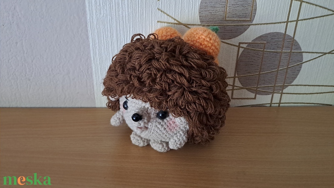 Narancs szedő sünike - baba - mama - babalátogató ajándékcsomag - Meska.hu