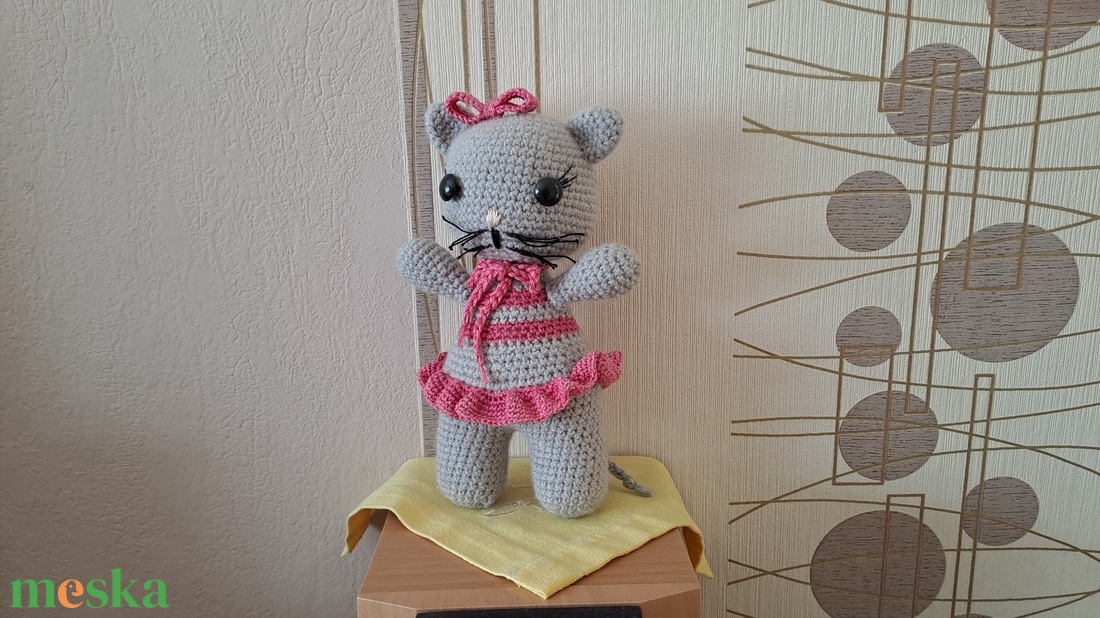 Gomb szemű cica - játék & sport - baba & babaház - játékbaba, babakellék - Meska.hu