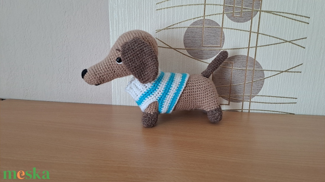 Tacskó kutyus - játék & sport - baba & babaház - játékbaba, babakellék - Meska.hu