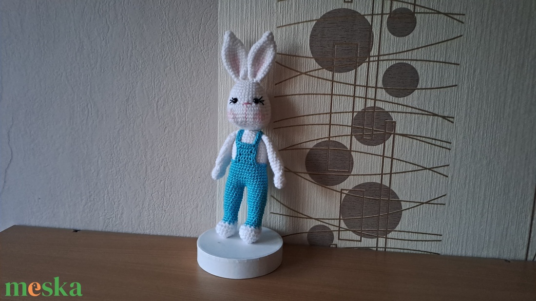 Nyuszi kék nadrágban - játék & sport - baba & babaház - játékbaba, babakellék - Meska.hu