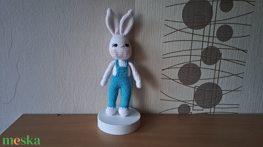 Nyuszi kék nadrágban - játék & sport - baba & babaház - játékbaba, babakellék - Meska.hu