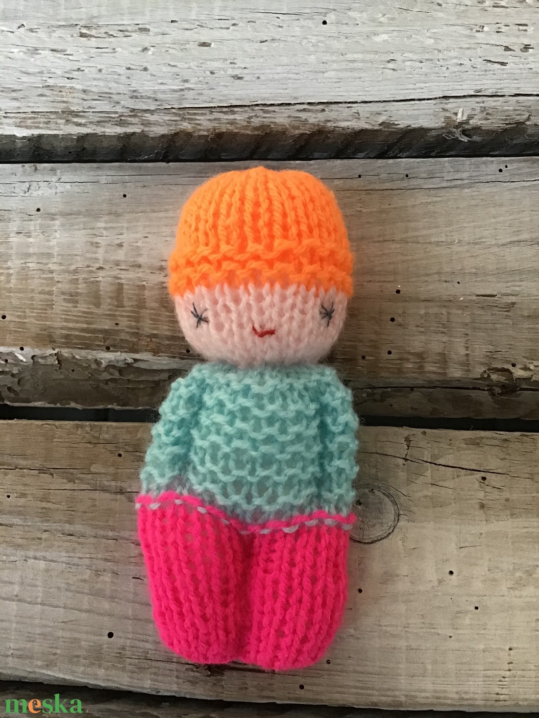 Cuki kötött baba - játék & sport - plüssállat & játékfigura - manó - Meska.hu