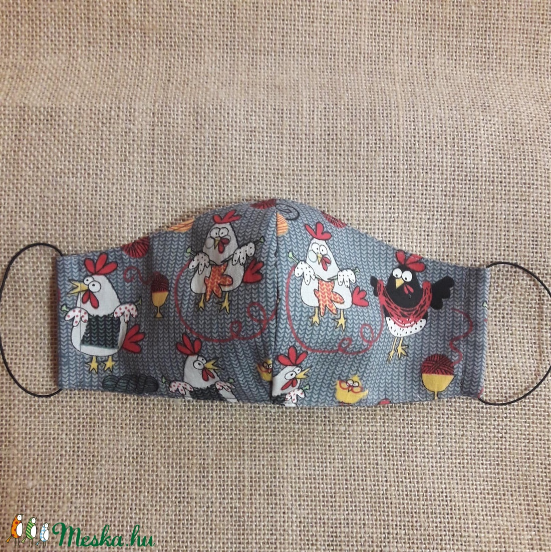 Kötős-tyúkos , mosható textil maszk - - Meska.hu Kötős-tyúkos , mosható textil maszk - - Meska.hu