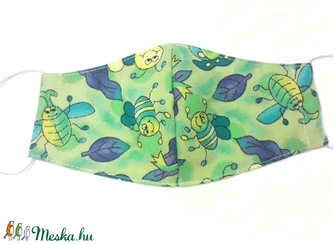 Kétrétegű,  mosható textil gyerek maszk -  - Meska.hu