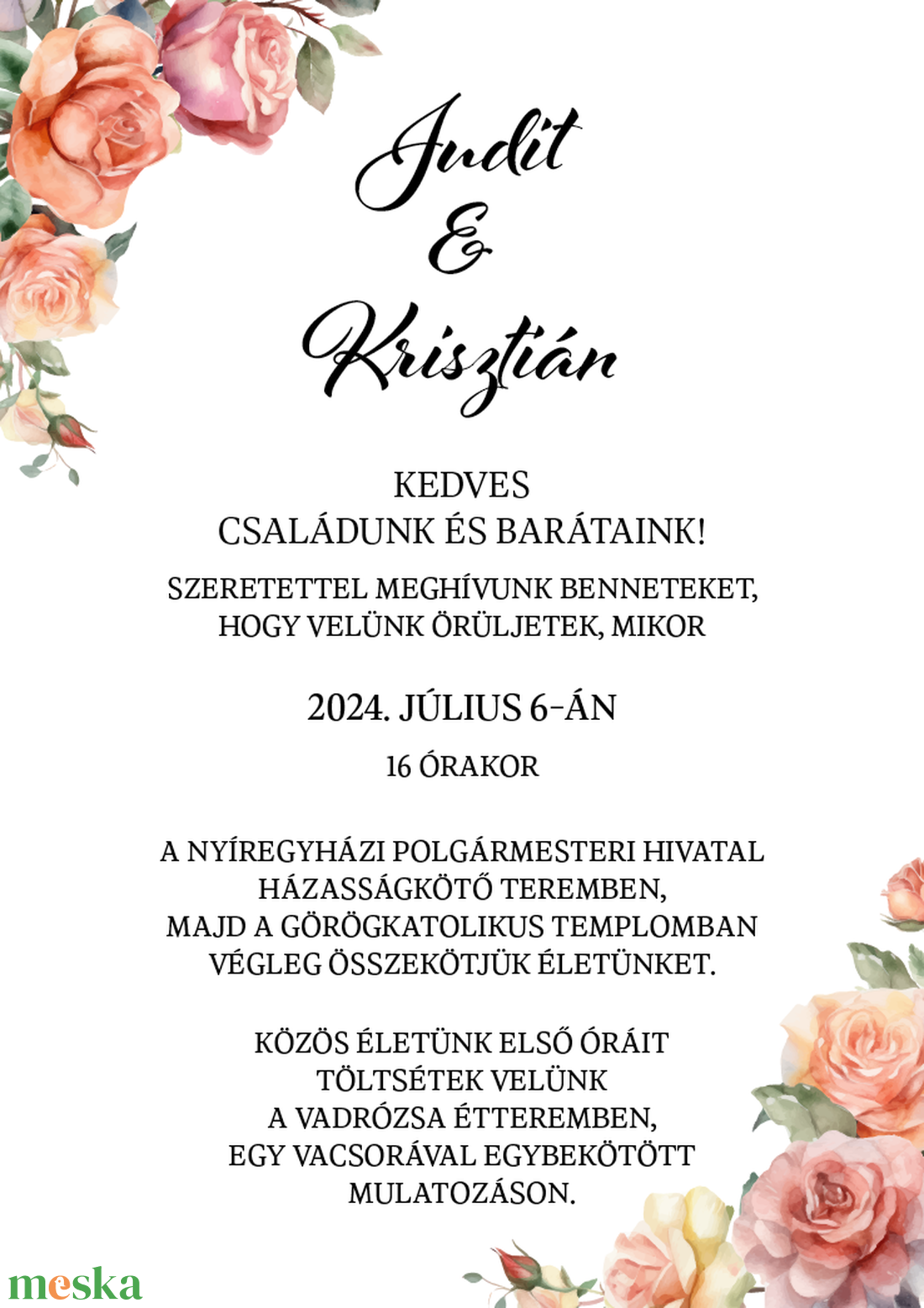 Peachy Blossom esküvői menü - egylapos, egyoldalas - esküvő - meghívó & kártya - meghívó - Meska.hu Peachy Blossom esküvői menü - egylapos, egyoldalas - esküvő - meghívó & kártya - meghívó - Meska.hu