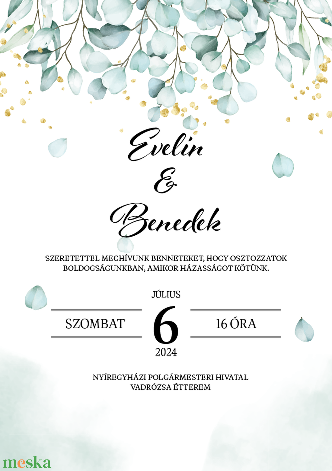 Eucalyptus Bliss esküvői menü - egylapos, egyoldalas - esküvő - meghívó & kártya - meghívó - Meska.hu Eucalyptus Bliss esküvői menü - egylapos, egyoldalas - esküvő - meghívó & kártya - meghívó - Meska.hu
