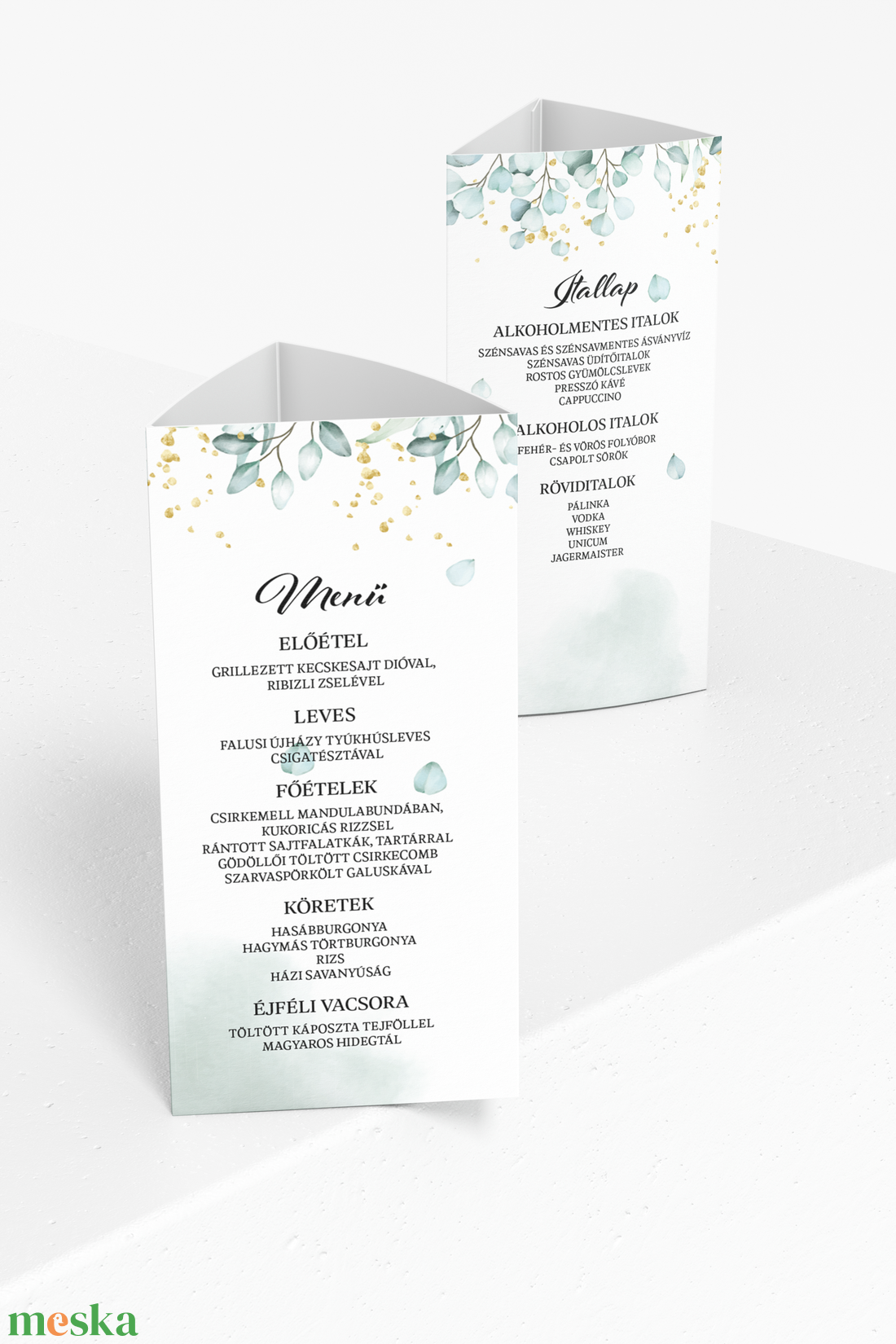 Eucalyptus Bliss esküvői menü - háromszög - esküvő - meghívó & kártya - menü - Meska.hu Eucalyptus Bliss esküvői menü - háromszög - esküvő - meghívó & kártya - menü - Meska.hu