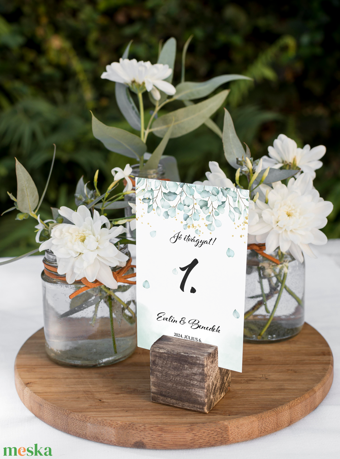 Eucalyptus Bliss esküvői asztalszám - egylapos, egyoldalas - esküvő - meghívó & kártya - ültetési rend - Meska.hu Eucalyptus Bliss esküvői asztalszám - egylapos, egyoldalas - esküvő - meghívó & kártya - ültetési rend - Meska.hu