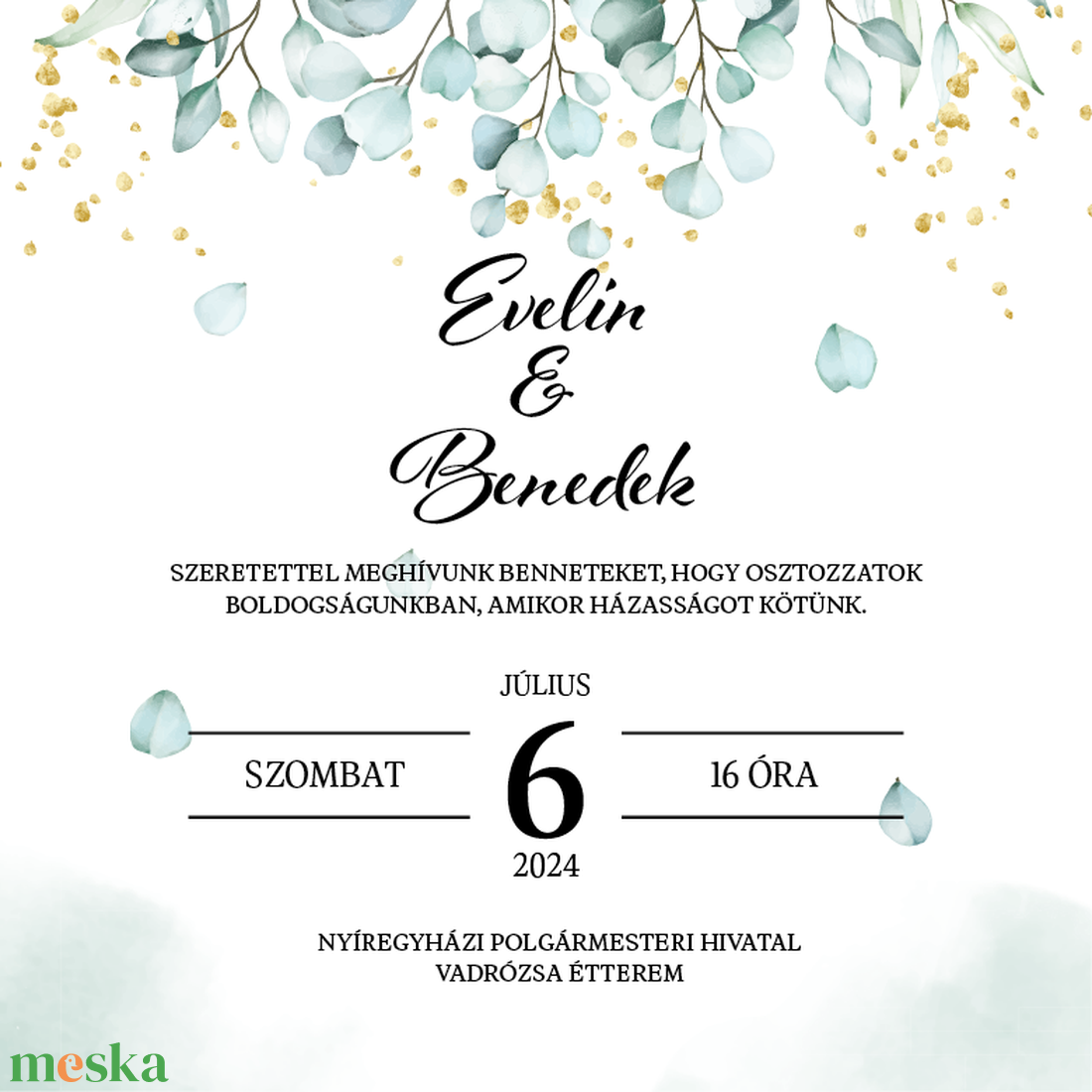 Eucalyptus Bliss esküvői meghívó - négyzetes - esküvő - meghívó & kártya - meghívó - Meska.hu Eucalyptus Bliss esküvői meghívó - négyzetes - esküvő - meghívó & kártya - meghívó - Meska.hu