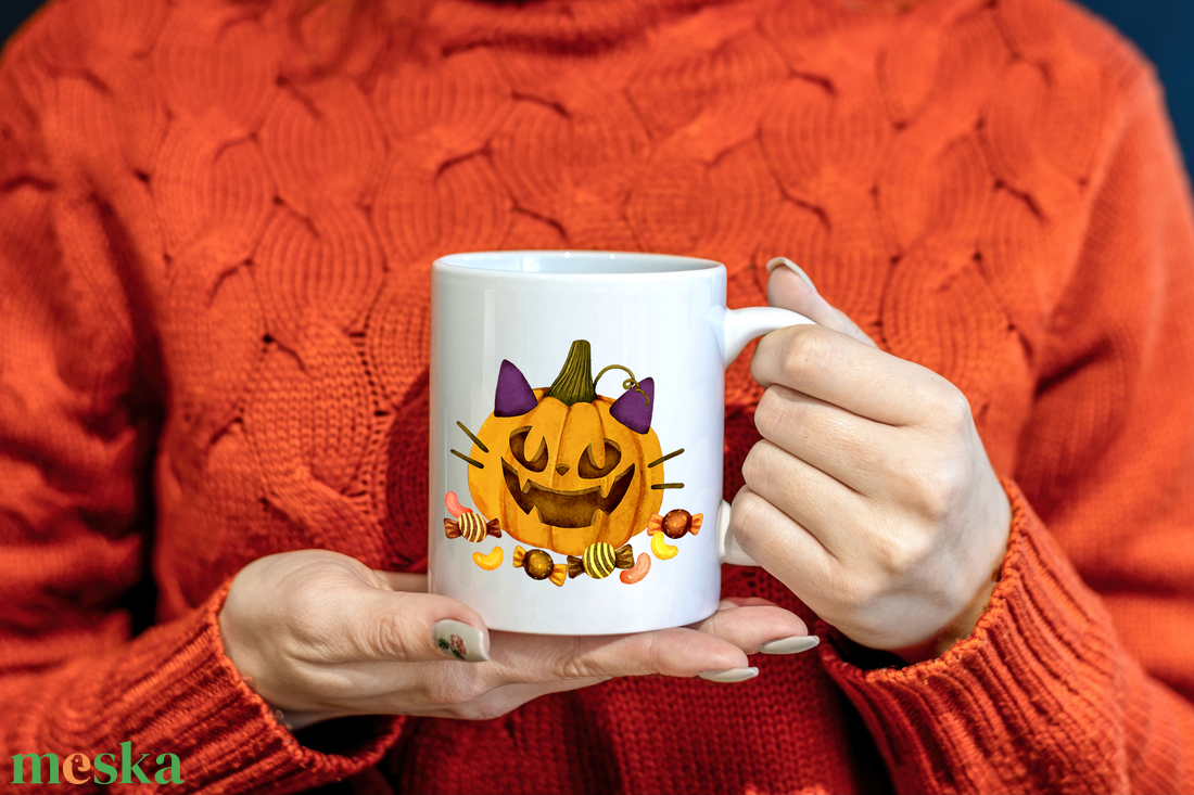 Halloween bögre - Pumpkin Cat - otthon & életmód - konyhafelszerelés, tálalás - tálalás - bögre & csésze - Meska.hu Halloween bögre - Pumpkin Cat - otthon & életmód - konyhafelszerelés, tálalás - tálalás - bögre & csésze - Meska.hu