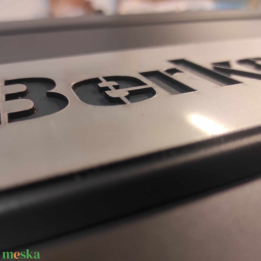 Antracit modern fém postaláda egyedi lézervágott címmel� Betekintő ablakokkal - otthon & életmód - ház & kert - postaláda - Meska.hu