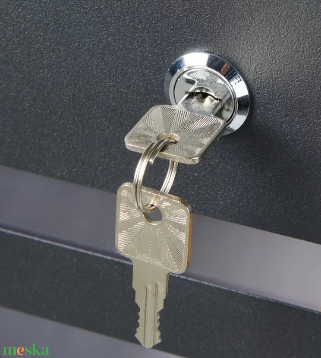 Antracit modern fém postaláda egyedi lézervágott címmel� Betekintő ablakokkal - otthon & életmód - ház & kert - postaláda - Meska.hu