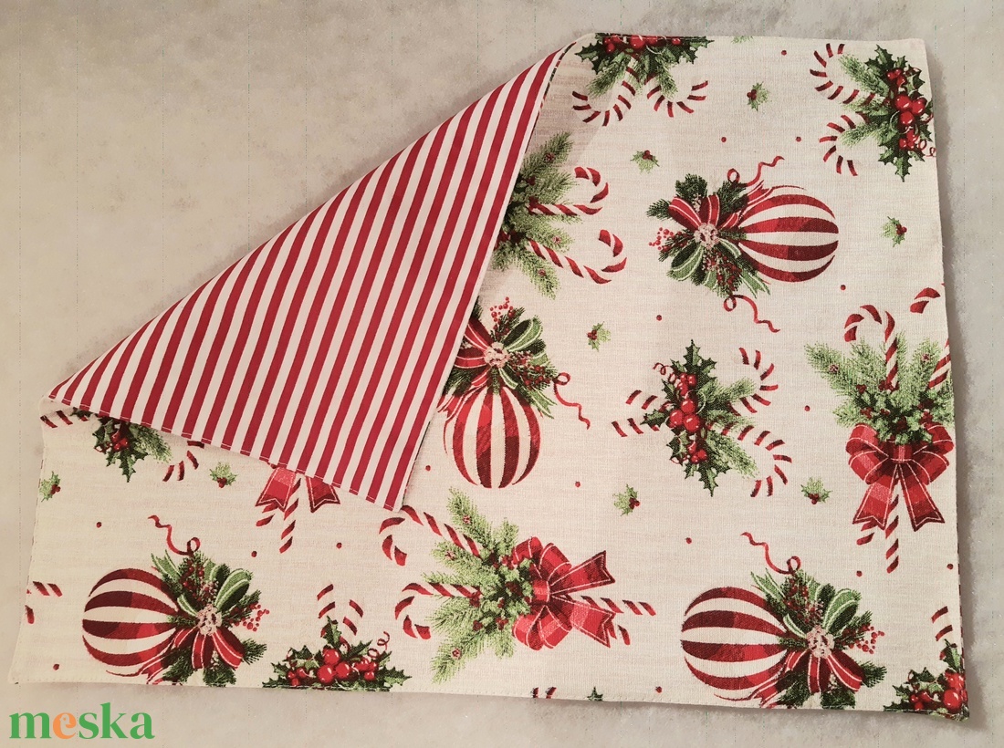 Karácsonyigömbös tányéralátét - otthon & életmód - konyhafelszerelés, tálalás - sütés, főzés - edényalátét - Meska.hu