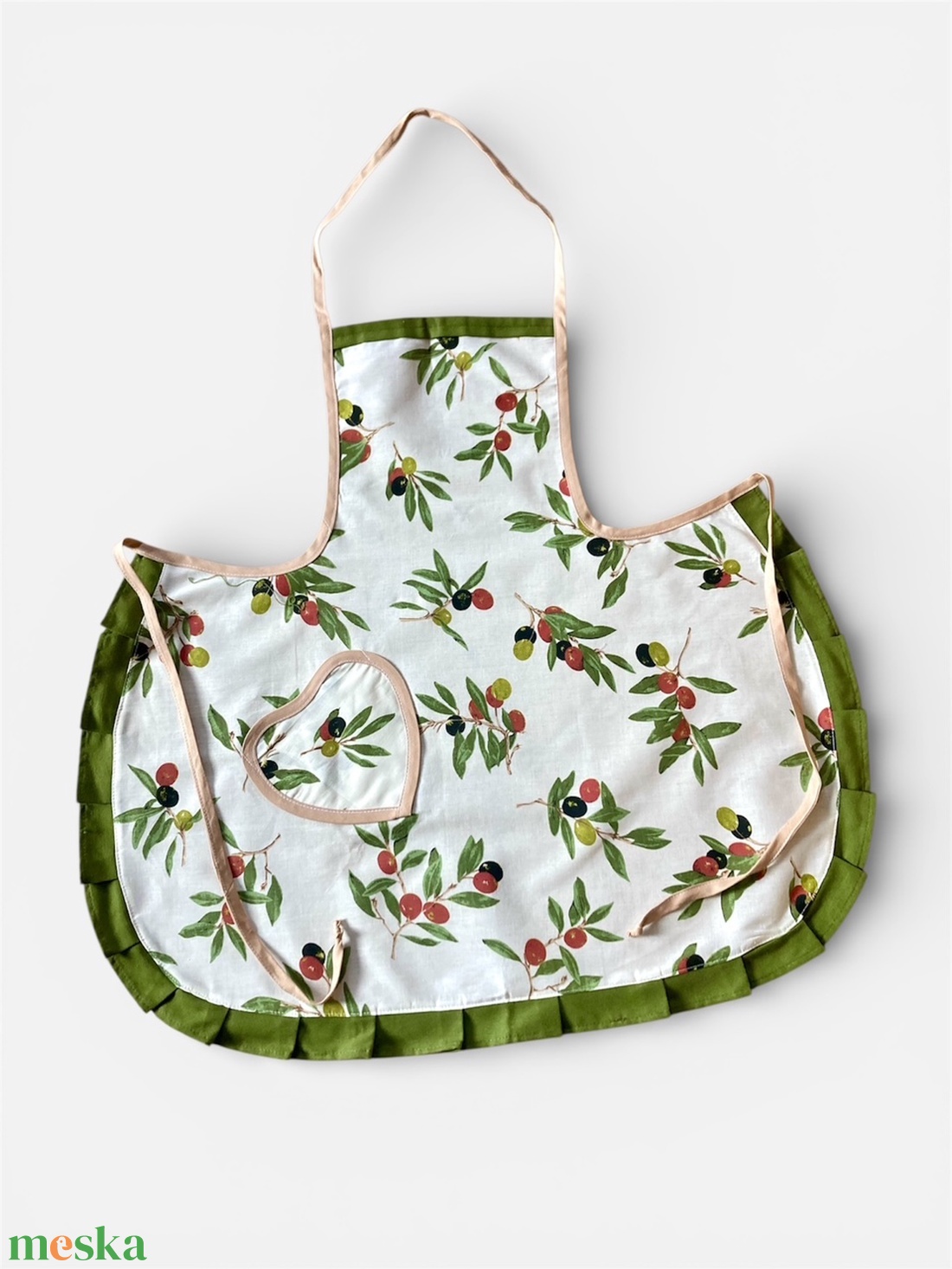 Női széles kötény - otthon & életmód - konyhafelszerelés, tálalás - konyhai textil - kötény - Meska.hu