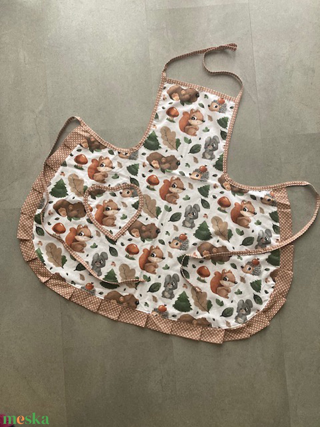 Női széles kötény - otthon & életmód - konyhafelszerelés, tálalás - konyhai textil - kötény - Meska.hu