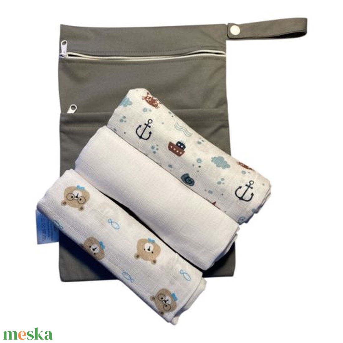 Pelenkacsomag vízhatlan tasakban (Ajándékcsomag) - baba - mama - pelenkázó, babafürdető kellékek - pelenka - Meska.hu