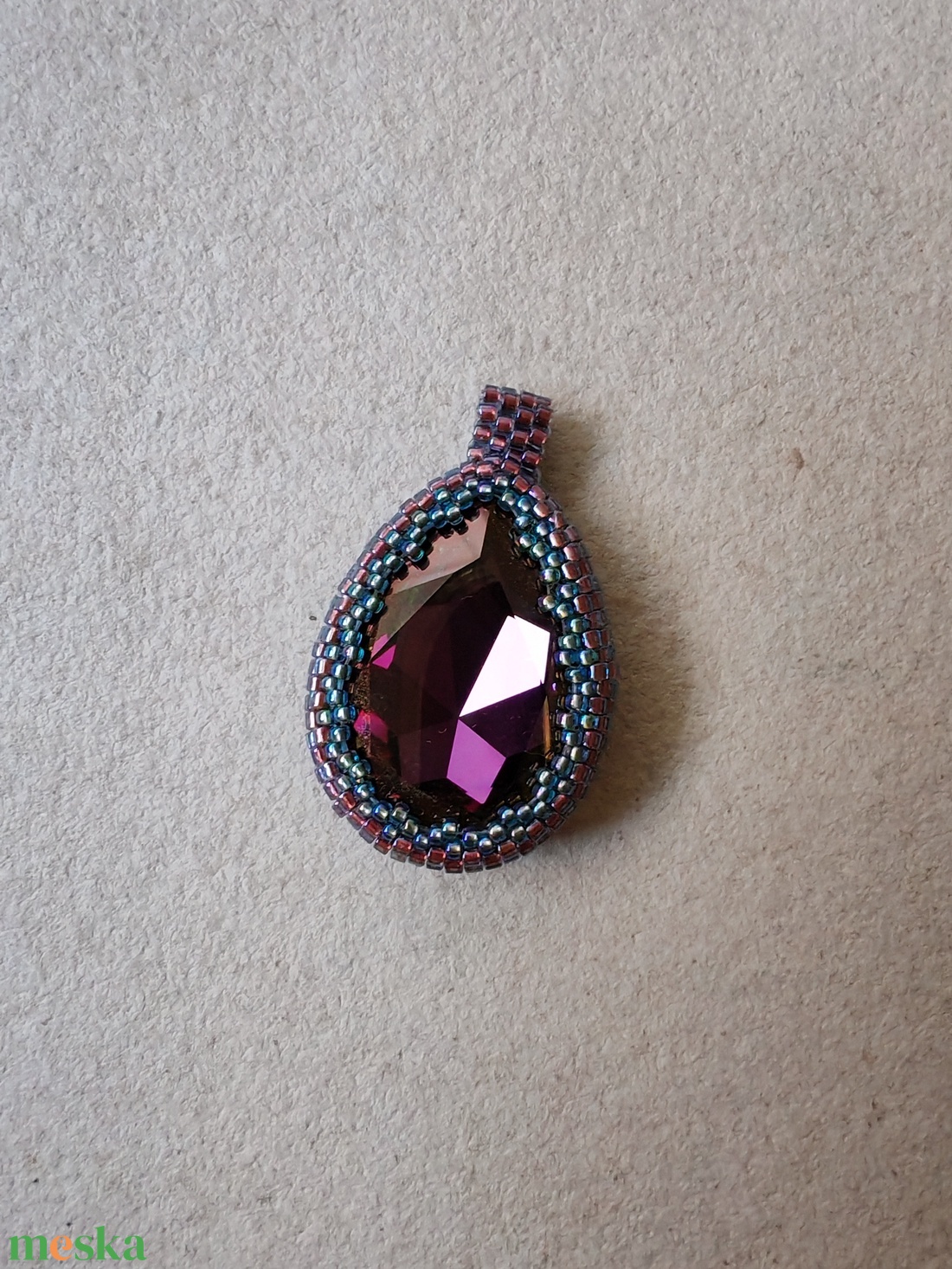 Swarowski fűzött medál - ékszer - ékszerszett - Meska.hu