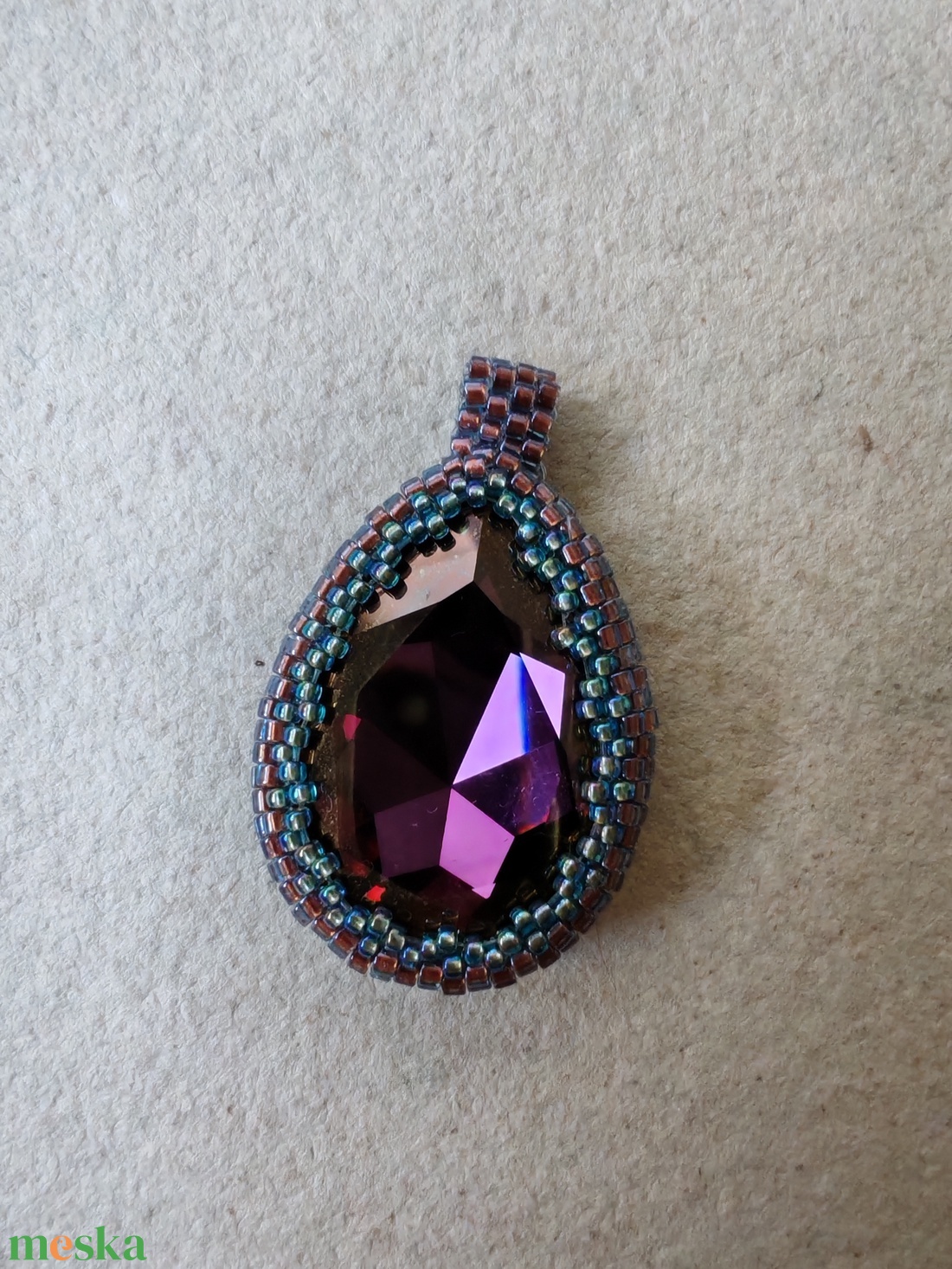 Swarowski fűzött medál - ékszer - ékszerszett - Meska.hu