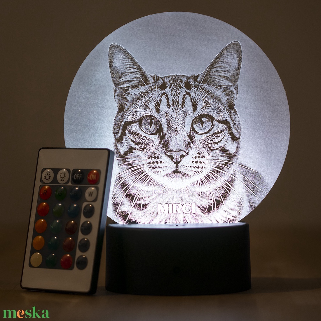 Egyedi 3D LED Lámpa/LED éjszakai fény ÁLLATPORTÉVAL - otthon & életmód - lámpa - hangulatlámpa - Meska.hu